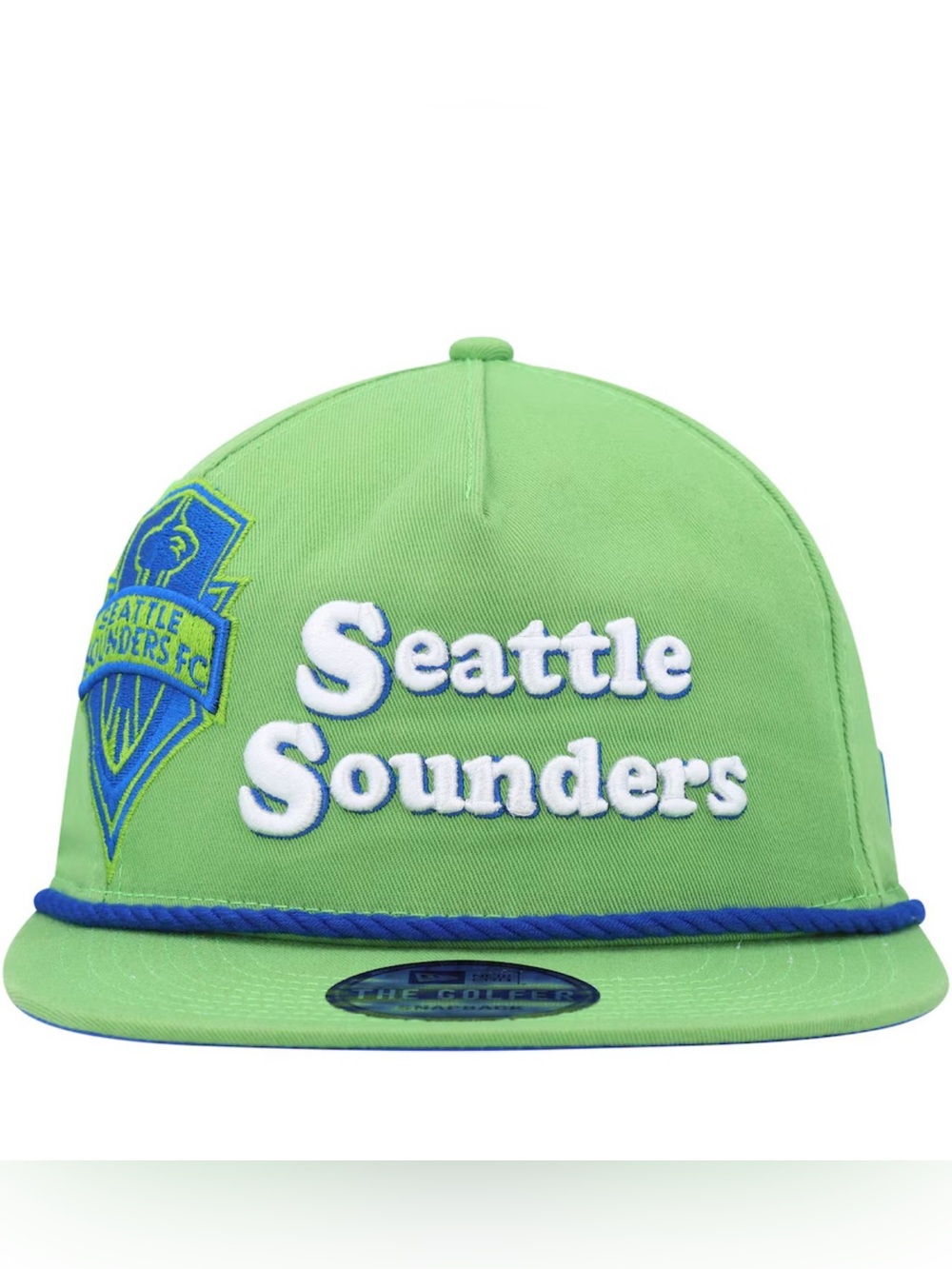 Men's Seattle Sounders FC New Era Rave Green Heritage The Golfer Snapback Hat